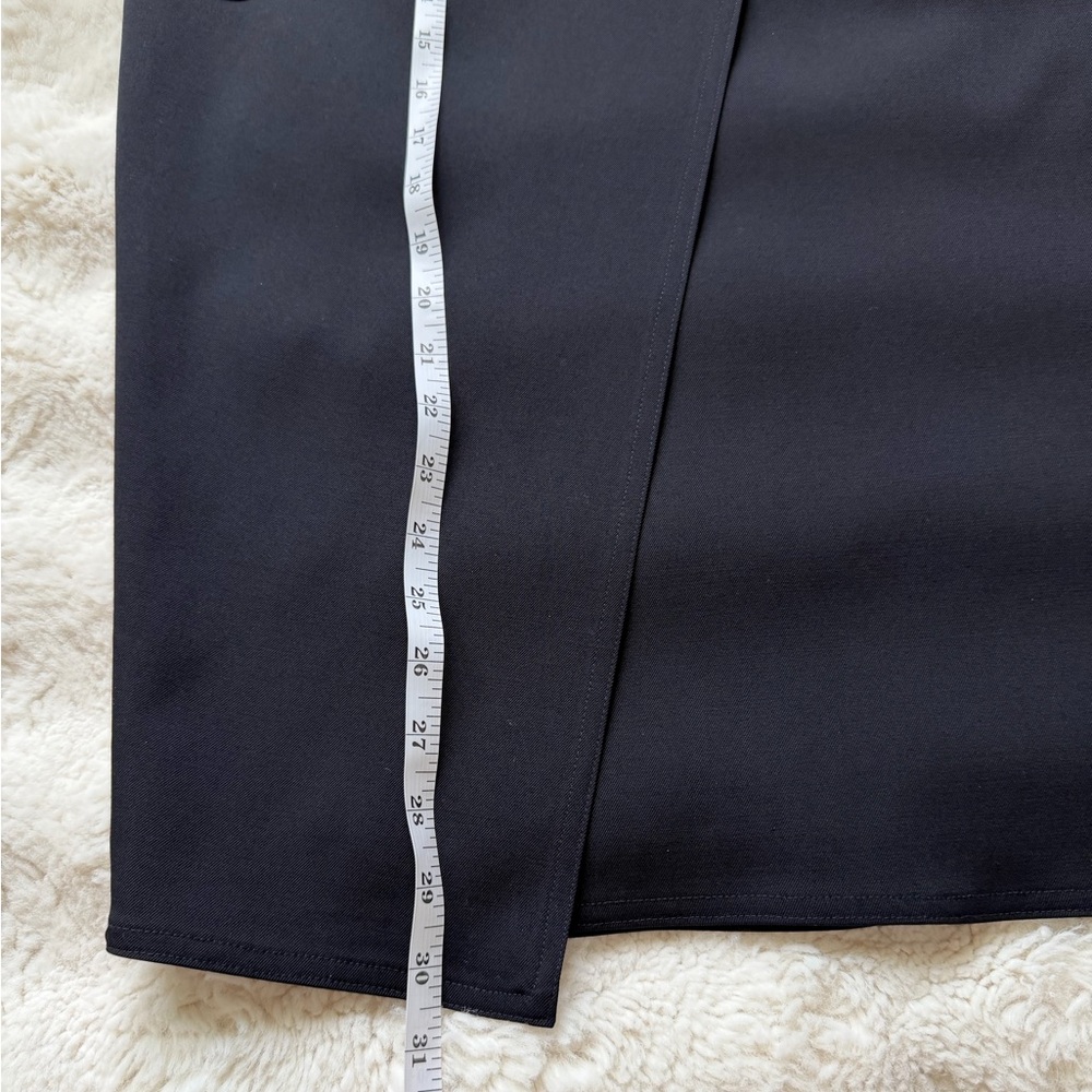 MaxMara Luxe Virgin Wool Fox Wrap Black Pencil Skirt-Made in Italy - 10(M) - Picture 12 of 14